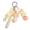 Llavero Colgante de Muñeca Llorona Linda Hecha a Mano DIY Decoración de Bolso Cadena de Teléfono con Cuentas Muñeca Accesorio