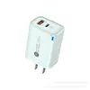 Novo Carregador Pd20W Transfronteiriço com Luz um Plus C Porta Dupla Cabeça de Carregamento Rápido Qc3.0 Nitreto de Gálio Regulamentos Europeus e Americanos Regulamentos Britânicos