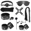 Productos para adultos Jiuai, accesorios SM, esposas, set de bondage, juguetes sexuales, bola de mordaza, palmoteador de mano, pinzas para pezones, herramientas de entrenamiento