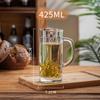 Vaso de Vidrio de Manzana Verde Grande Engrosado para Cerveza con Asa Descubierto Casa de Té ktv Bar Regalo Impresión de Logotipo