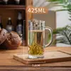 Vaso de Cerveza Grande de Vidrio Engrosado con Asa Descubierto Casa de Té Sala de Ajedrez y Cartas ktv Bar Regalo Impresión de logo