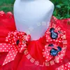 Conjunto de Falda Tutú Navideña para Niñas con Diadema de Cabeza de Mickey Vestido Rojo Disfraz Venta al por Mayor