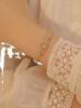 Pulsera de Trébol de Cuatro Hojas de Jade Hetian Natural de la Suerte para Mujer Doble Capa Uso Diario Pulsera Versátil para Mejores Amigas