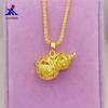 Venda por atacado latão banhado a ouro Lotus peixe cabaça pingente galvanizado imitação de ouro joias fábrica vendas diretas colar pingente das mulheres