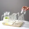 Juego de Cristalería de Lujo Ligero de Siete Piezas 1 Jarra 6 Vasos Tetera Vasos de Agua Moderno Sencillo Hogar Entretenimiento Mangas para Tazas de Cristalería