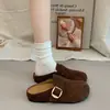 Mules Versáteis de Bico Fechado para Mulheres 2026, Sandálias Birkenstock Planas Casuais Slip-On com Fivela, Nova Moda de Verão