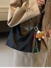 Bolsa Feminina Texturizada de Alta Qualidade Transfronteiriça com Grande Capacidade, Nova Bolsa Transversal Vintage Outono/Inverno 2026, Bolsa de Ombro para o Dia a Dia