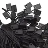 Cuerda para Etiqueta de Ropa Más Vendida Transfronteriza Negro Nylon Cosido a Mano Broche de Presión Anillo Accesorios para Ropa Venta Directa de Fábrica