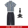 Conjunto de Camisa Listrada de Manga Curta Novo para Meninos na Primavera e Verão para Crianças Pequenas, Conjunto de Camisa da Moda Casual Tendência Estilo Coreano, Venda por Atacado Disponível