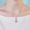 Collar de Plata de Ley S925 Calcedonia Blanca Natural Esmalte Frío Flor de Loto Gota de Agua Nuevo Estilo Chino Fresco y Único Regalo para Novia