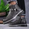 Nuevas Botas Martin para Hombre 2024, Modernas de Otoño e Invierno, Casual, Retro Británico, de Motociclista, de Cuero de Moda, de Caña Media, Resistentes al Desgaste, Zapatos para Hombre