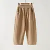Pantalones para niñas para otoño, pantalones curvos elegantes con forro polar para niños, pantalones casuales holgados estilo coreano para niños mayores, ropa para niños