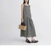 ¡Estilo Artístico Retro!Vestido Versátil sin Mangas de Acetato Tencel a Cuadros, Corte Holgado, Adelgazante, Estilo Verano