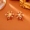 Populares Aretes de Zirconia de Fuegos Artificiales Deslumbrantes, Estilo Festivo de Año Nuevo, Gama Alta, Modernos, Exquisitos, Tendencia de Aretes Estilo Chino