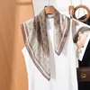 Lenço de Seda Leve de Verão, Lenço de Pescoço Respirável e Versátil, Lenço Decorativo para Combinar com Camisas e Ternos