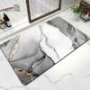 Alfombra de Piso para Baño de Mármol de Lujo Ligero, Barro de Diatomeas, Absorbente de Agua, Antideslizante, Felpudo para Baño, Puerta de Baño, Venta al por Mayor
