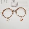 Europa y Estados Unidos pulsera de pareja de atracción magnética de amor navideño transfronterizo, un par de pulseras de muñeco de nieve y alce para novias