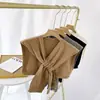 Chal de hombro primavera y otoño prenda exterior Corea del Sur tejido anudado bufanda para habitación con aire acondicionado bufanda para el cuello de mujer capa pequeña