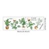 Pegatina decorativa de pared de PVC con diseño de planta pastoral en maceta, autoadhesiva, extraíble, para el hogar, MG93-32