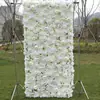 Fundo de parede de flores artificiais com base de tecido branco puro direto da fábrica fornecimento transfronteiriço suprimentos para casamento ao ar livre casamento