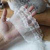 Acessórios de renda chiffon punho de saia borda do decote acabamento decorativo tecido de renda plissada DIY feito à mão