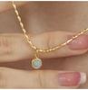 Jade Dongling ~ collar pequeño de frijol mungo con sentido del diseño cadena de clavícula femenina cadena de cuello de verano no se desvanece chapado en oro de 18K 2022 Tanabata