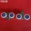 Accesorios de polea para cuarto de ducha poleas de baño estilo antiguo poleas dobles para baño ruedas colgantes para ducha rodillos para puerta corredera de vidrio curva