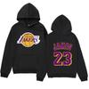 Suéter para hombre talla europea jersey NBA holgado talla grande otoño e invierno suéter forrado con vellón JANES estampado suéter de moda urbana para hombre