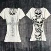 Camiseta Feminina Y2K Gótica Dark Retro com Design de Strass, Cintura Marcada, Slim-Fit, Nova Tendência Europeia e Americana 2026