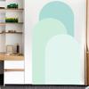 Adesivos de Arco Coloridos Criativos Boêmios para Quarto, Sala de Estar e Hall de Entrada; Adesivos de Parede Decorativos Autoadesivos de Arco com Costura de Três Cores