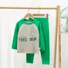 Conjunto de ropa interior térmica de otoño para niños, algodón puro, ropa de casa cálida, conjunto de manga larga para estudiantes de secundaria, oferta especial de liquidación
