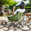 Venta al por mayor de fábrica Soporte Personalización Silla plegable para exteriores Portátil Asiento para acampar en coche Puesto Silla luna para dibujar estudiante