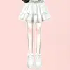 2026 Conjunto de Dos Piezas de Verano a la Moda para Niñas, Estilo Universitario Coreano, Top con Parches de Encaje y Falda de Pastel Dulce y Linda, Tendencia