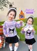 Suéter para Meninas Outono e Inverno 2025 Novo Estilo Infantil Desenho Animado Inverno Bebê Fashion Espesso Quente Tricotado Top