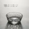 Taza de degustación de té de vidrio patrón martillado beber té taza de té pequeña taza de anfitrión vidrio transparente de alto borosilicato taza pequeña de degustación cuenco de té venta al por mayor