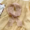 Cinturão de renda com temperamento cruzado retrô, faixa de cabelo, fita longa decorativa, lenço pequeno para Instagram, lenço de pescoço, lenço para mulheres