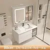 Gabinete de Banheiro com Cuba Cerâmica Integrada para Casa Combinação Moderna Simples Pia de Lavar Roupa terno Pia de Lavar para Banheiro