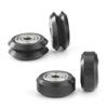 Accesorios de Polea para Impresora 3D Superficie Inclinada Rodamiento Bx24 Perfil de Aluminio Estándar Europeo 2020 Rodillo de Guía de Rueda Doble Empuje-Tire