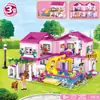 Brinquedos da Moda 7348 Blocos de Montar para Meninas 7008 Castelo de Gelo Villa Quebra-Cabeça Infantil Montagem Brinquedos para Meninas Transfronteiriço