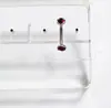 F136 Titanio Ombligo Uña Paquete Corrugado de Agua con Diamante Checo G23 Aleación de Titanio Joyería para Perforación Corporal Suspensión Anillo para Ombligo