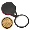 Lupa de Couro Dobrável de 60mm com Lente de Vidro 10X para Pessoas Idosas Ler Livros e Jornais, Focando a Luz do Sol