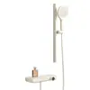 Set de Ducha Simple Montado en Pared Color Blanco Leche Xiaohongshu para Uso Doméstico, Juego Completo de Ducha con Aumento de Presión, Moderno y Minimalista