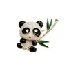 Broche Panda Fofo Guofeng Moda Coringa Diamante Desenho Animado Animal Bambu Corsage Alfinete de Casaco Acessórios Atacado