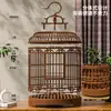 Jaula para pájaros de lujo grande, jaula de plástico portátil vintage para pavos reales, periquitos y cotorras