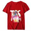 Camiseta europea y americana transfronteriza de Amazon Tylor Ers r 0 Ccert r Crewc Camiseta de manga corta europea y americana para hombre y mujer