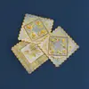 Alfombrilla de té europea simple con estampado en caliente de 10 cm, alfombrilla aislante para mesa de comedor anti-quemaduras para el hogar, posavasos redondo con estampado en caliente, posavasos de té absorbente