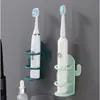 Soporte eléctrico de pared para cepillo de dientes para baño, estante de pared sin taladro, soporte para cepillo de dientes de baño, estante de almacenamiento para baño