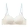 Sujetador inalámbrico de dos tonos simple para mujer, estilo fino, busto pequeño, push-up, cómodo, anti-caída, transpirable, sujetador de lencería para chica joven