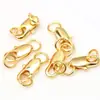 Hebilla de Resorte de Cobre Chapado de 14K que Conserva el Color Hebilla de Cola de Pez Venta al por Mayor DIY Conexión de Collar Pulsera Oro Hebilla de Cierre Accesorios de Joyería