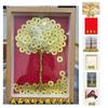 Ocho Direcciones de la Riqueza Moneda de 50 Centavos Árbol de Dinero Árbol de la Fortuna Hecho a Mano Kit de Materiales para Marco de Fotos DIY Regalo de Apertura